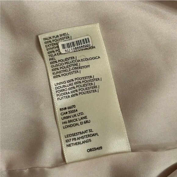 Free People Moonlight Faux Fur Jacket Soft Dusty Pink with pockets size M - Picture 8 of 9